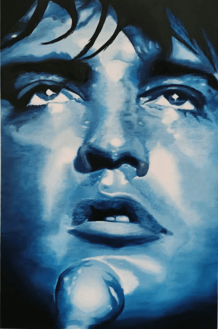 Exhibition paintings “Idols '60 and '70” by Anne and Leontine Vegter at Gallery Aaldering
